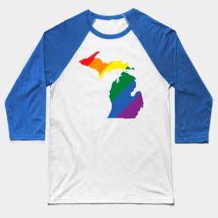 Michigan state LGBT Pride Baseball T-Shirt